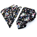 Cotton Printed Bow Tie Cufflinks Shirt Tie and Hankie